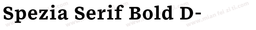 Spezia Serif Bold D字体转换
